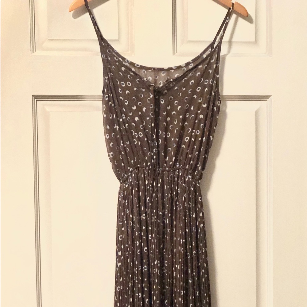 Pleated silk dress